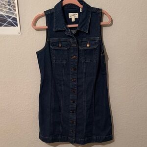 Universal Thread Denim Sleeveless Button-Up Dress size Medium